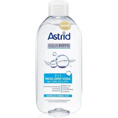 Astrid Aqua Biotic мицеларна вода 3в1 за нормална към смесена кожа 400ml