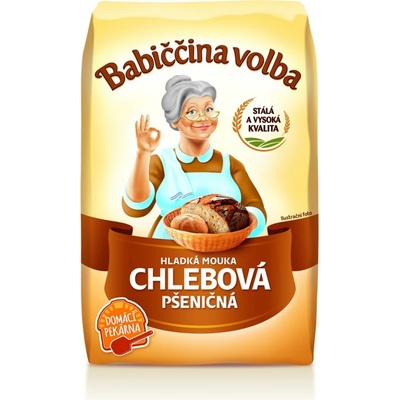 Babiččina volba Hladká mouka pšeničná chlebová 10 x 1 kg