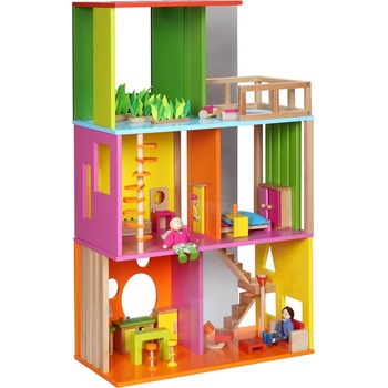 Classic World Модерна дървена къща за кукли (4124)