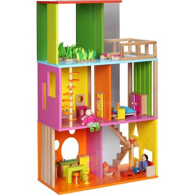 Classic World Модерна дървена къща за кукли (4124)