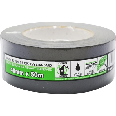 Mako Standard Páska textilná na opravy 48 mm x 50 m čierna