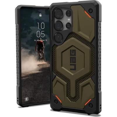 Urban Armor Gear Gear Monarch Pro Kevlar Case - удароустойчив хибриден кейс с MagSafe за Samsung Galaxy S25 Ultra (зелен-кевлар)