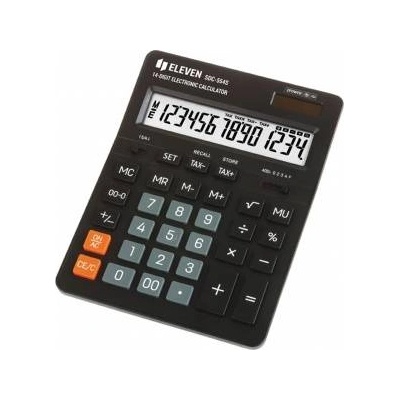 Eleven Eleven Calculator SDC554S, Black, Table, 14 Seats, Dual Power