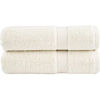 vidaXL Премиум кърпи за душ SOLUND 2 бр. кремави 70x140 см 600 г/м2 (137476)