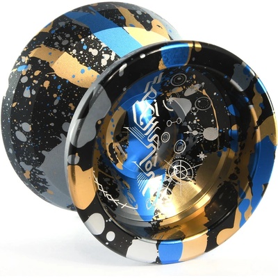c3yoyodesign Epiphanion William Chow signature yo-yo Splash černá + světle modrá + zlatá