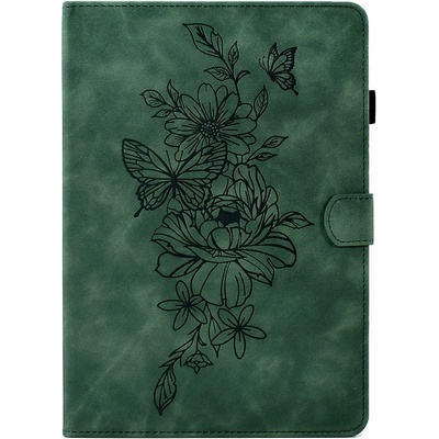 Vsetkonamobil 57125 ART FLOWER Zaklápacie puzdro Huawei MatePad T10 / T10S zelené