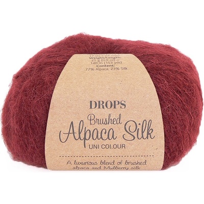Příze DROPS Brushed Alpaca Silk 23 - bordó