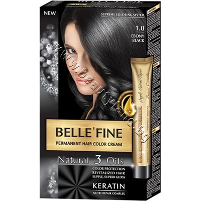 BELLE’FINE Боя за коса Belle'Fine, 1.0 Ebony Black, p/n BF-16301.0 - Крем-боя за коса с провитамин B5, абаносово-черна (BF-16301.0)