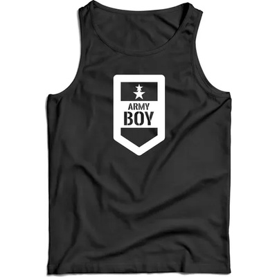 DRAGOWA Мъжки потник Army boy, черен, 160 г/м2 (7915)