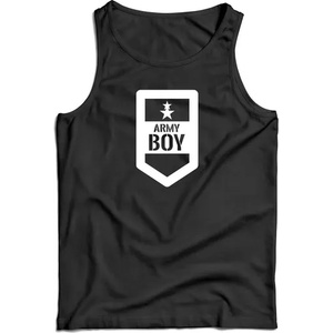 DRAGOWA Мъжки потник Army boy, черен, 160 г/м2 (7915)