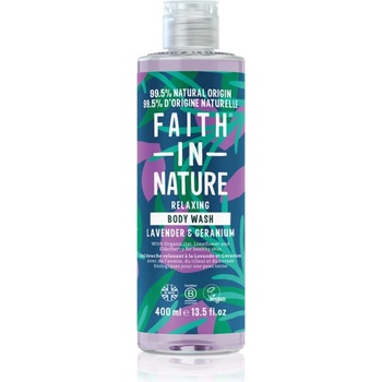 Faith in Nature Lavender & Geranium релаксиращ душ гел 400ml