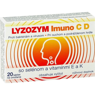 Lyzozym Imuno C D so selénom a Vitamínmi E a K 20 tabliet na žuvanie