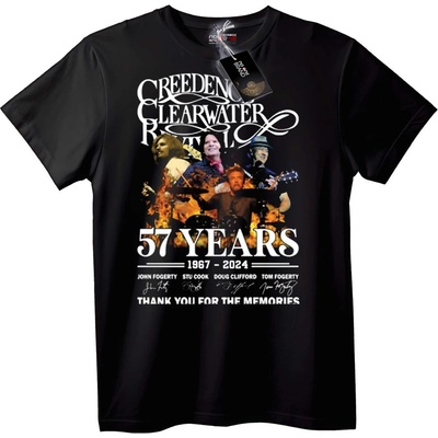 NOONEBRAND Тениска Creedence Clearwater Revival 57 години - 5XL, White