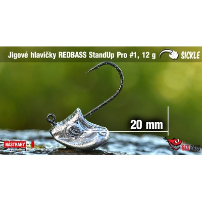 REDBASS Neváznoucí jigová hlava StandUp Pro Sickle vel.1 18 - 25mm 12g 5 ks