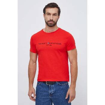 Tommy Hilfiger Памучна тениска Tommy Hilfiger в червено с апликация MW0MW11797 (MW0MW11797)