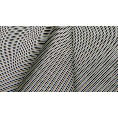 Bavlnená látka PRÚŽOK modro-horčicový šírka 150 cm