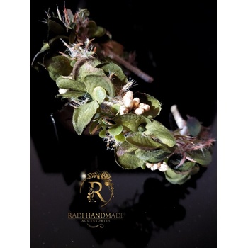 Image 1 of Radi handmade Диадема с тъмно зелени хортензии (570)