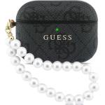 Guess PU 4G Classic Logo Pearl Strap калъф за AirPods Pro 3 черен (GUAP3P4E4PSK)