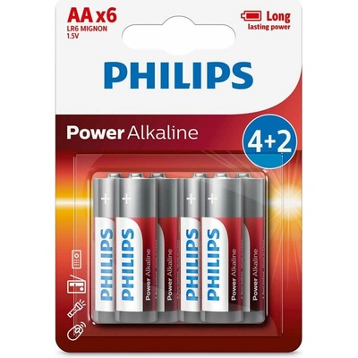 Philips Power Alkaline AA 6ks LR6P6BP/10