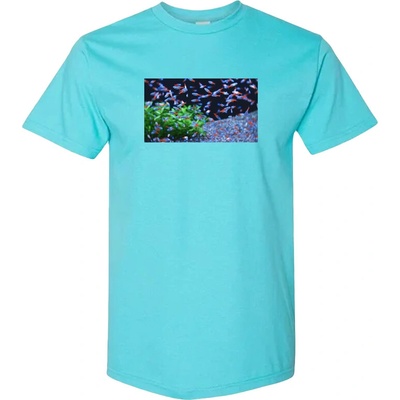 Aqua Merch tričko Neon FIsh Neónky Foto Lagoon Blue