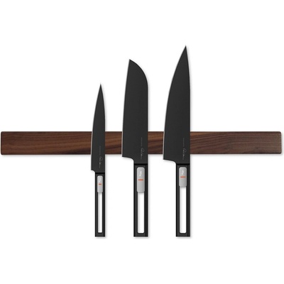 Wook | dřevěná magnetická lišta na nože - americký ořech montáž: montáž na sklo/zeď, velikost: 45 x 4 x 2 cm (8 nožů)