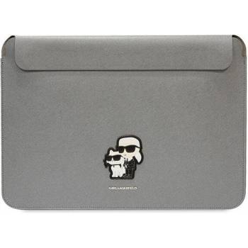 KARL LAGERFELD Karl Lagerfeld Sleeve KLCS14SAKCPMG Saffiano Karl&Choupette чанта за лаптоп, 14", сребрист