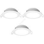 Aigostar -К-кт 3x LED Екстериорна лампа за вграждане LED/4, 8W/230V 3000K IP65 бял (AI1899)