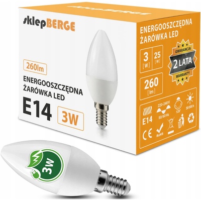 Milio LED žiarovka C37 E14 3W 250 lm teplá biela