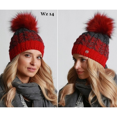 Fashionweek dámská čepice s kožešinovou bambulí a'la Jenot! + flísová podšívka ZIZI-V21 NR MODEL 14