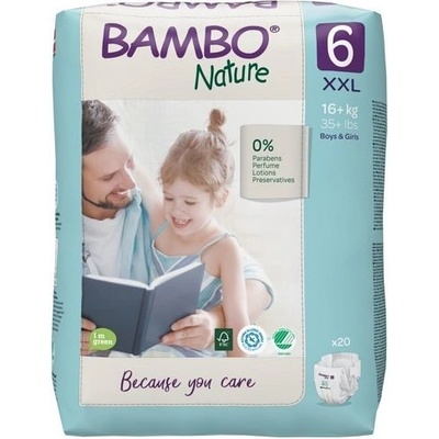 Bambo Nature 6 plenk. kalhotky 16+ kg 20 ks