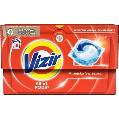Vizir Platinum PODS Alpine Fresh Kapsule na pranie 18 PD