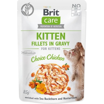 Brit Care Cat Kitten Fillets in Gravy Choice Chicken 85 g