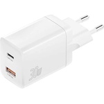 4smarts Захранване за ел. мрежа с USB-A и USB-C изходи и технология за бързо зареждане - 4smarts Wall Charger PDPlug Duos PD 30W (бял) (540361)