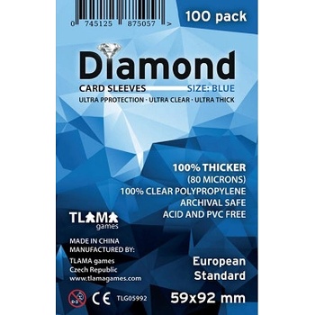 Tlama games Obaly na karty Diamond Blue European Standard