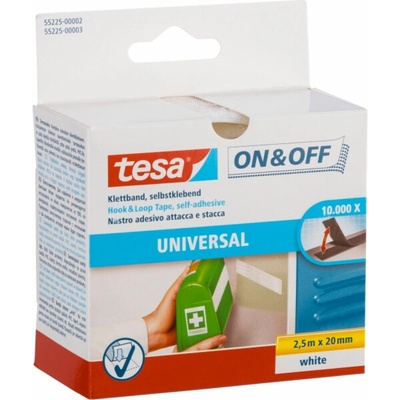 Tesa samolepicí suchý zip bílý obě strany 2,5 m x 20 mm