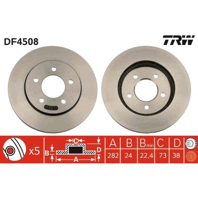 Brzdový kotúč TRW DF4508