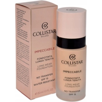 Collistar Impeccabile Long Wear Foundation dlouhotrvající make-up SPF15 1R Rosy Avory 30 ml