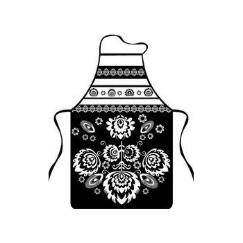 Prohome Zástěra Folk černá