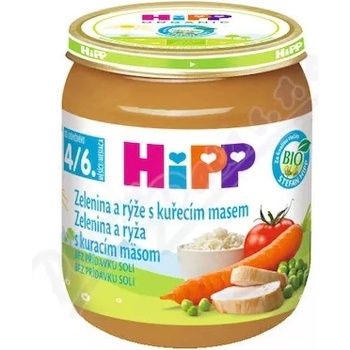 HiPP Zeleninová omáčka s ryžou a kuracím mäsom 125 g