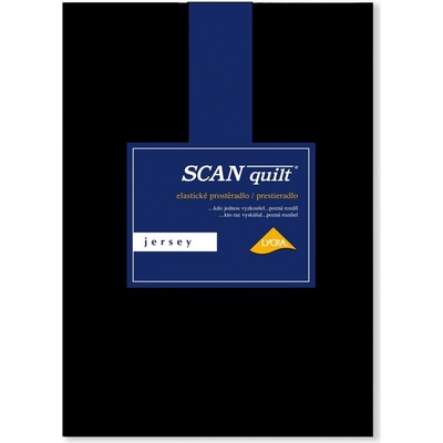 SCANquilt plachta jersey lycra čierna 90x200