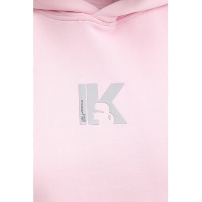 Karl Lagerfeld Jeans суичър с качулка женски памучен (B2W20037)