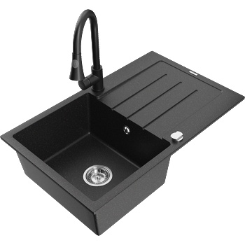 Mexen Bruno гранитна кухненска мивка с 1 купа с отцедник и кухненски (6513-73-670101-70)
