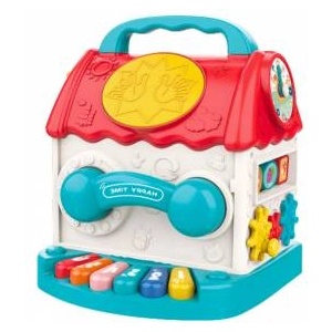 LEAN Toys Educational House Interactive Cube Rattle Sorter Sounds Colorful