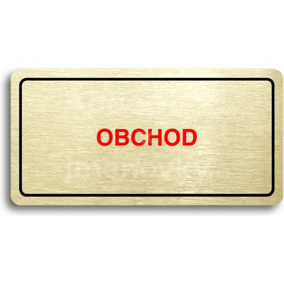 ACCEPT Piktogram OBCHOD - zlatá tabulka - barevný tisk
