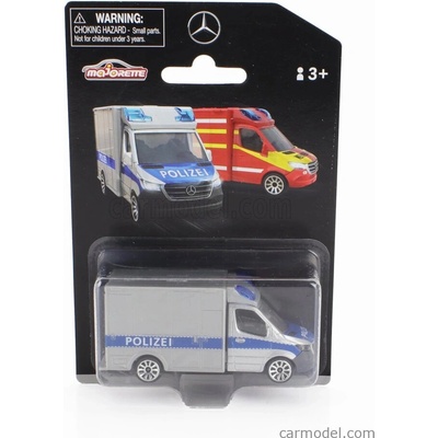 Majorette Mercedes benz Sprinter Van Polizei 2018 Stříbrná Modrá 1:64