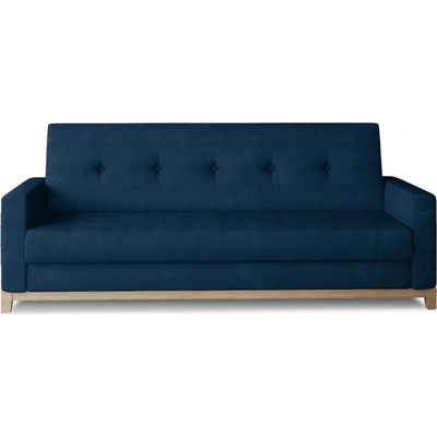 Eltap Син кадифен разтегателен диван с място за съхранение 216 cm Selene - ELTAP (Sel_01_BW)