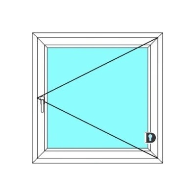 Ekosun Plastové okno Ekosun 6 Jednokřídlé Otevírací 140x90 Bílá - Bílá