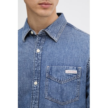 Calvin Klein риза мъжка от деним (LV04RE708G)