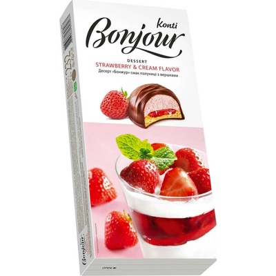 Konti Penová bonboniérka Bonjour jahoda a smotana 232 g