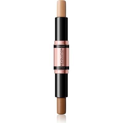 Makeup Revolution Fast Base oboustranná konturovací tyčinka Medium 2 x 4,3 g – Zboží Dáma